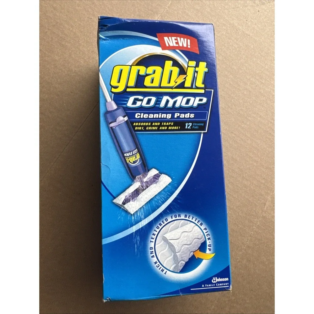 GRAB IT GO MOP Mopping System Cleaning Refill Pads 10-Pack Discontinued Open Box